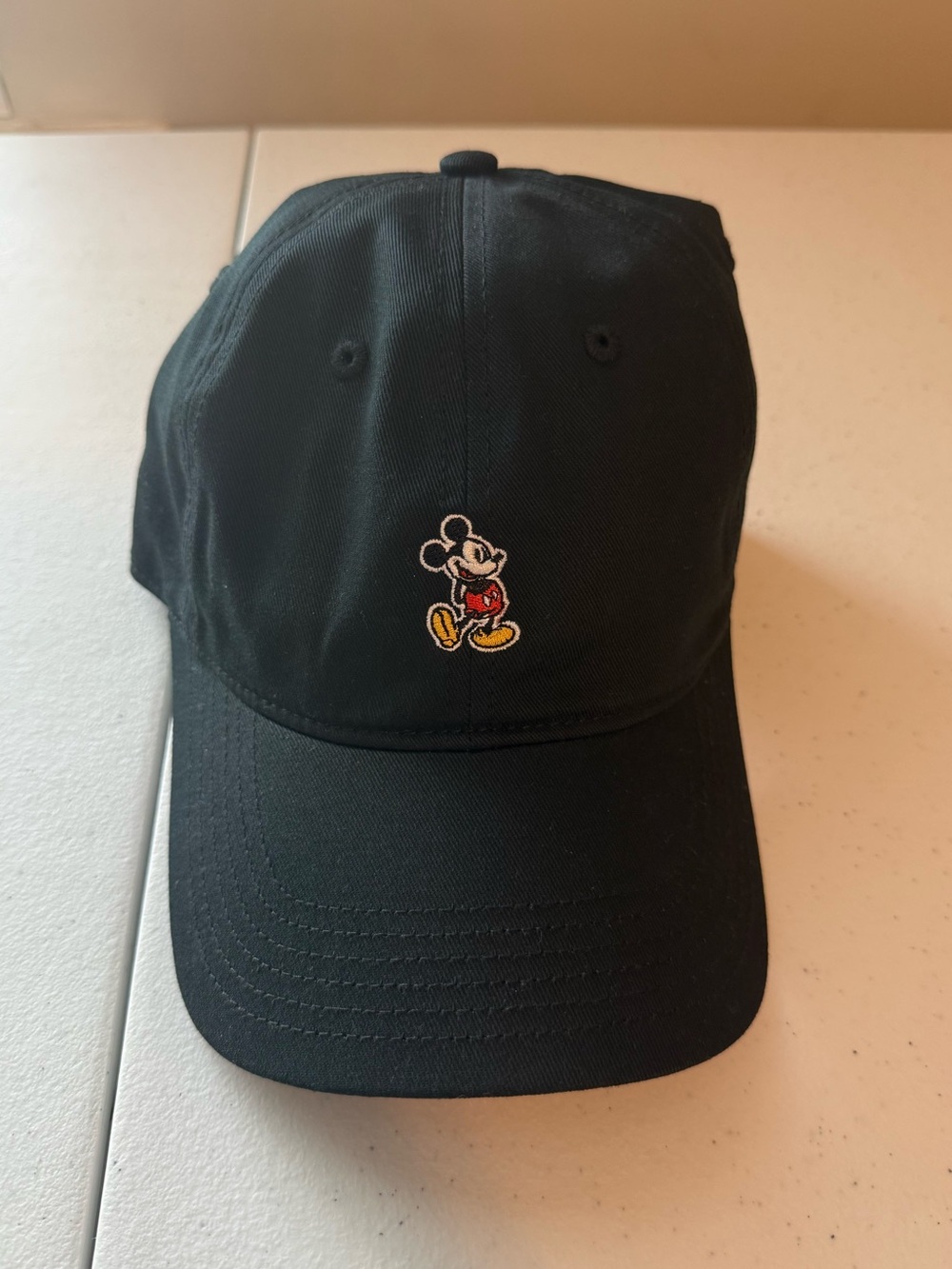 Walt Disney World Black Mickey Mouse Embroidered Baseball Cap Unisex Adult